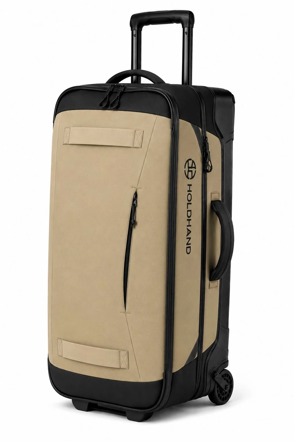 Mochila de viagem com rolo premium bege