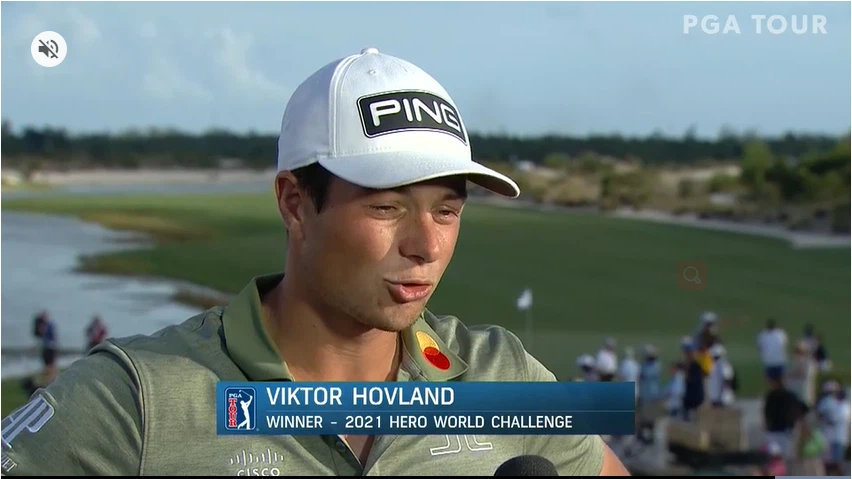 Destaques vencedores de Viktor Hovland em 2021, herói